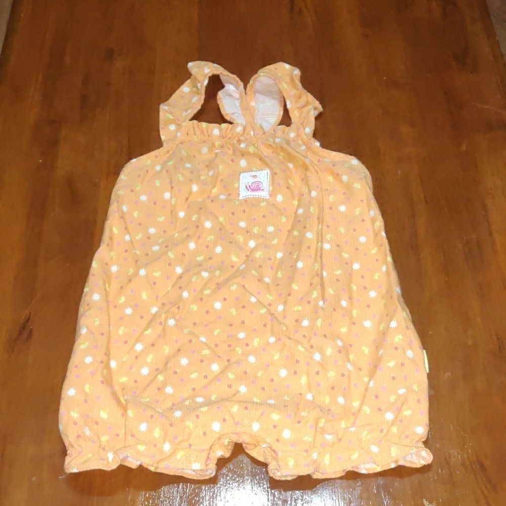 Carter's Orange Flower Print Romper Size 18-24‎ Months